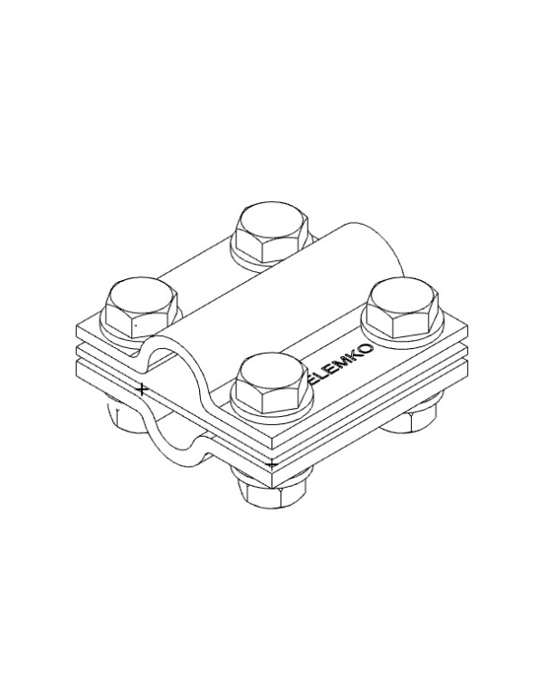 Χάλκινος σφιγκτήρας Υ/Σ, IEEE 837, Ø12-14mm/Ø16-17mm, κωδικός 6221317-71