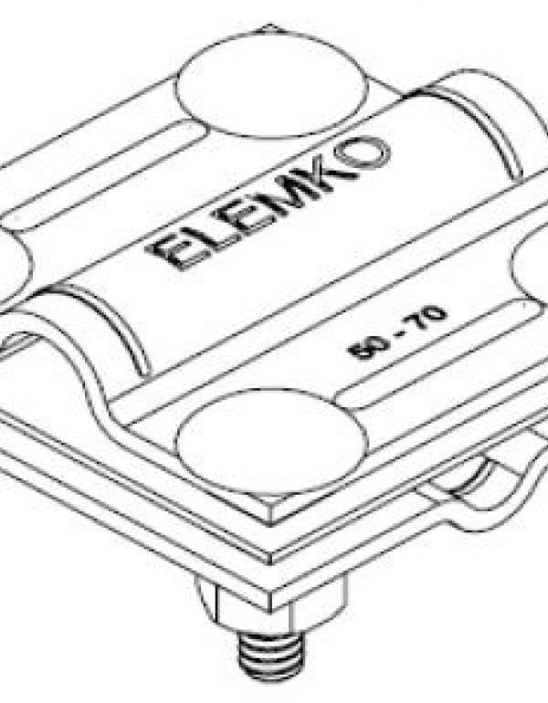 Χάλκινος σφιγκτήρας για αγωγούς Ø8–10 mm / 16–35 mm2, κωδικός: 6221837