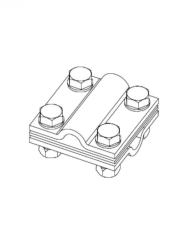Χάλκινος σφιγκτήρας Υ/Σ, IEEE 837, Ø12-14mm/Ø12-14mm, κωδικός 6222312-71