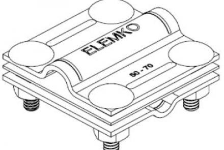 Χάλκινος σφιγκτήρας για αγωγούς Ø8–10 mm / 16–35 mm2, κωδικός: 6221837