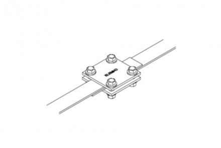 Χάλκινος σφιγκτήρας Υ/Σ, IEEE 837, σύνδεσης ταινιών πλάτους έως 40mm, κωδικός 6224401-71