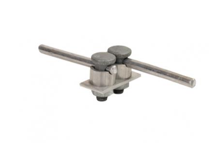 Al double bonding clamp for Ø8-10mm conductor, code 6245243-71