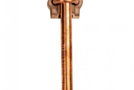 Σφιγκτήρας ράβδου γειώσεως 5/8'' (Ø14mm) - 3/4'' (Ø20mm) με αγωγό 70-120mm2, από κράμα χαλκού, κωδικός 6330125-70