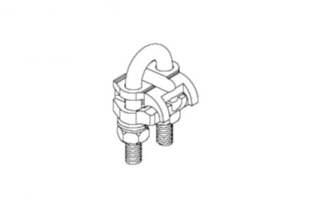 Σφιγκτήρας ράβδου γειώσεως 5/8'' (Ø14mm) - 3/4'' (Ø20mm) με αγωγό 150-240mm2, από κράμα χαλκού, κωδικός 6330126-70