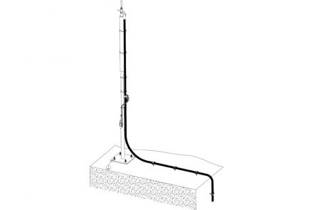 LCCC, Lightning Current Control Cable insulating down conductor, application